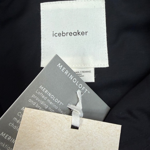 Icebreaker Women's MerinoLoft Wool Vest Black Jet Heather Size Medium NEW - Picture 3 of 7